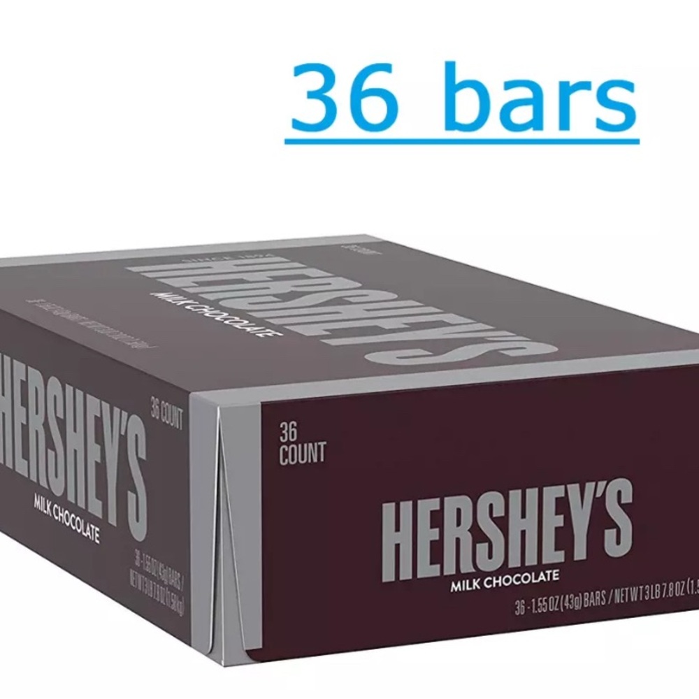 Hershey's Milk Chocolate Bars - 36 Count, Brown